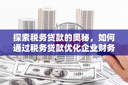 古冶探索税务贷款的奥秘，如何通过税务贷款优化企业财务